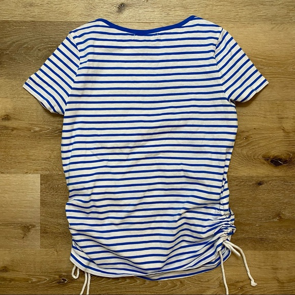 Ralph Lauren Cotton Striped Boatneck Tee with Ties - Picture 11 of 11